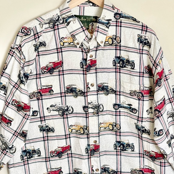 Vintage 90s Knights of Round Table Old Car Shirt Stutz Bearcat Roadster Men’s L - Picture 3 of 11